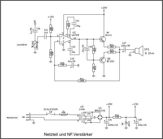Netzteil und NF.Verstrker